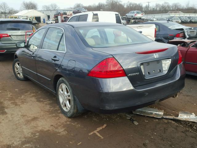 1HGCM56767A171179 - 2007 HONDA ACCORD EX GRAY photo 3