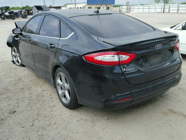 1FA6P0HD8E5353423 - 2014 FORD FUSION SE BLACK photo 3