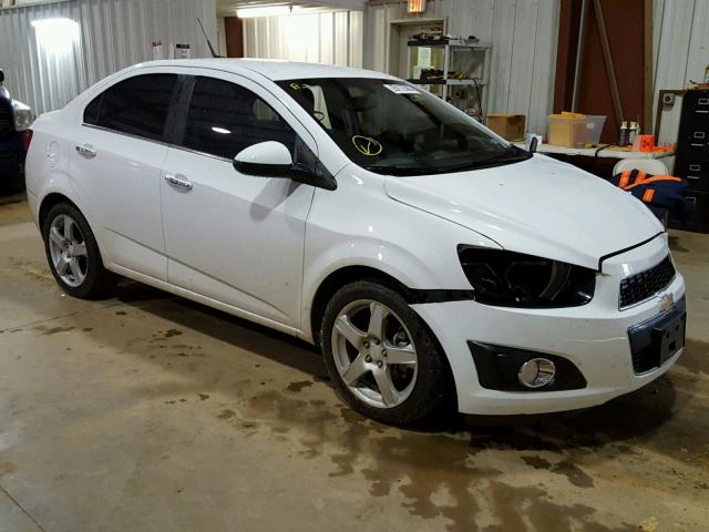 1G1JE5SB1E4215011 - 2014 CHEVROLET SONIC LTZ WHITE photo 1