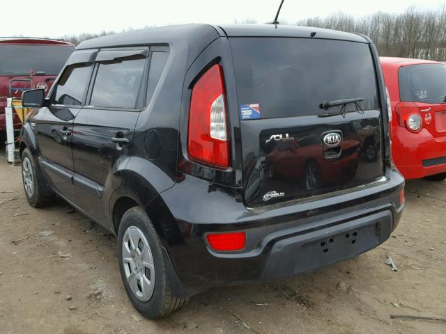 KNDJT2A55D7770256 - 2013 KIA SOUL BLACK photo 3