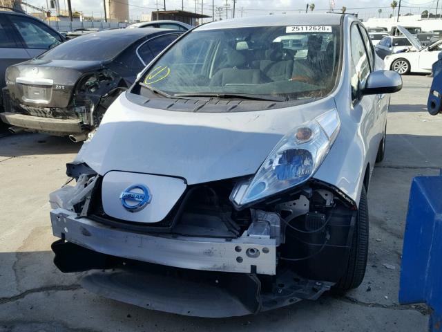 1N4AZ0CP9DC404590 - 2013 NISSAN LEAF S SILVER photo 2