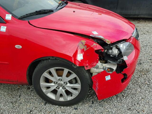 JM1BK12F471716107 - 2007 MAZDA 3 I RED photo 9