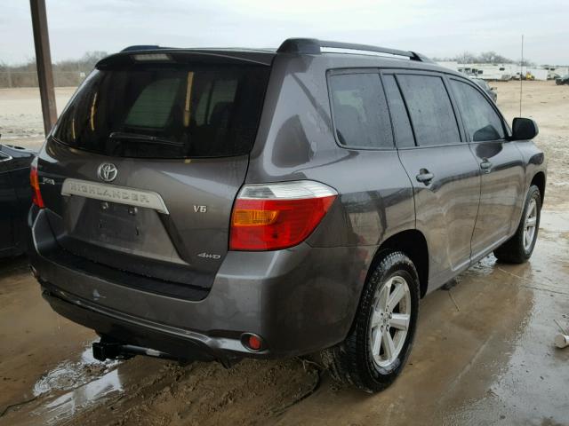 JTEES41A792114802 - 2009 TOYOTA HIGHLANDER GRAY photo 4