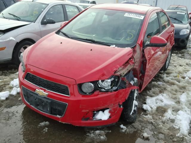 1G1JC5SB0D4193815 - 2013 CHEVROLET SONIC LT RED photo 2