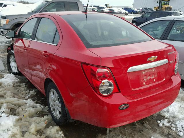 1G1JC5SB0D4193815 - 2013 CHEVROLET SONIC LT RED photo 3