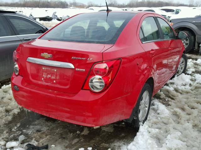 1G1JC5SB0D4193815 - 2013 CHEVROLET SONIC LT RED photo 4