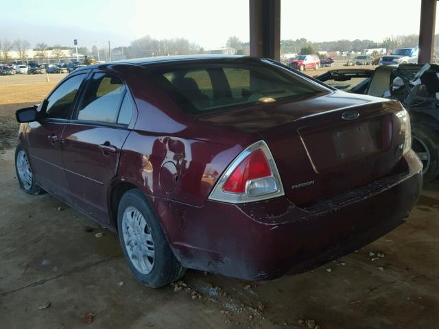 3FAFP06Z46R114285 - 2006 FORD FUSION S MAROON photo 3