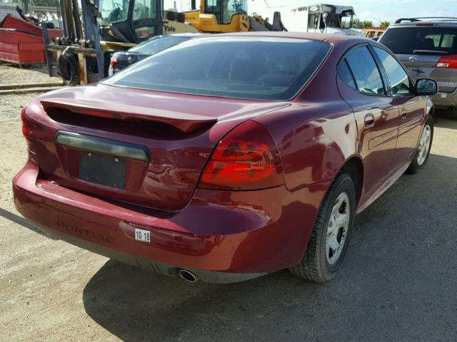 2G2WP552061214324 - 2006 PONTIAC GRAND PRIX MAROON photo 4