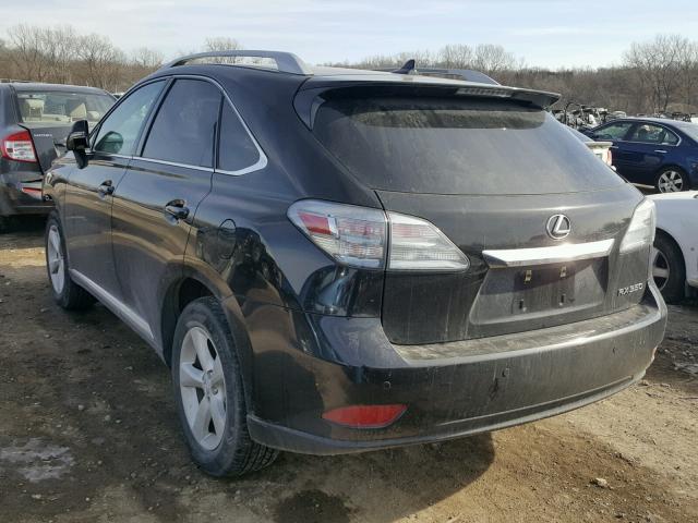 2T2BK1BA2CC143519 - 2012 LEXUS RX 350 BLACK photo 3