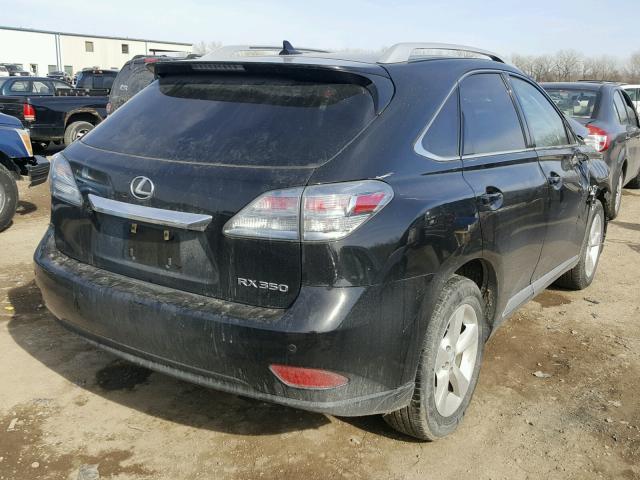 2T2BK1BA2CC143519 - 2012 LEXUS RX 350 BLACK photo 4