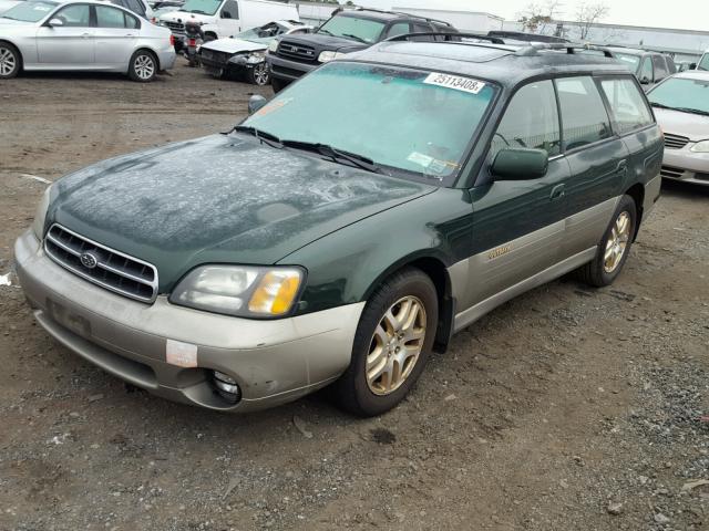 4S3BH686X16660803 - 2001 SUBARU LEGACY OUT GREEN photo 2