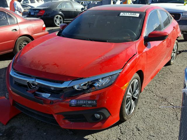 2HGFC1F7XGH650943 - 2016 HONDA CIVIC EXL RED photo 2