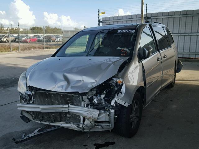 5FNRL38647B457219 - 2007 HONDA ODYSSEY EX SILVER photo 2