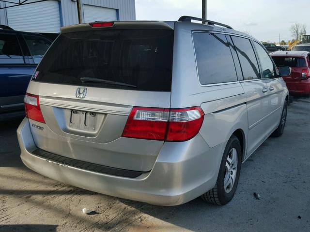 5FNRL38647B457219 - 2007 HONDA ODYSSEY EX SILVER photo 4