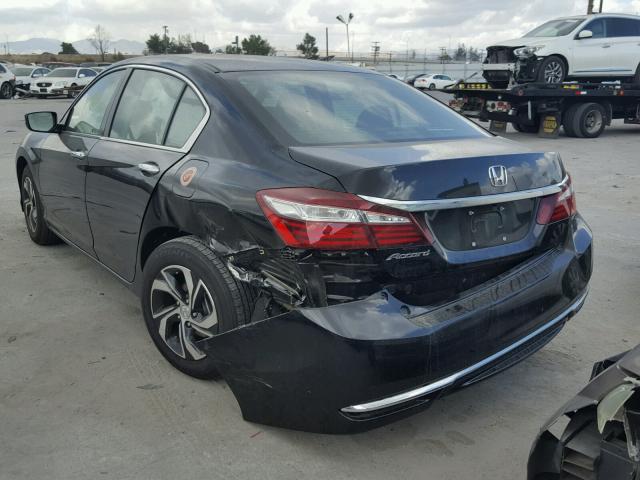 1HGCR2F39HA163723 - 2017 HONDA ACCORD LX BLACK photo 3