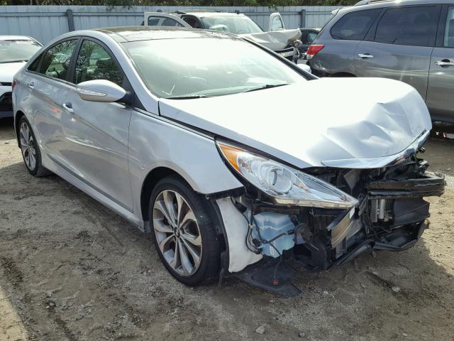 5NPEC4AB0EH913372 - 2014 HYUNDAI SONATA SE SILVER photo 1