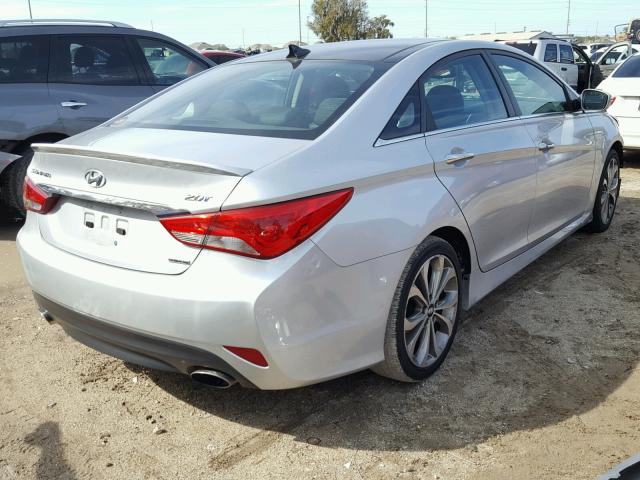 5NPEC4AB0EH913372 - 2014 HYUNDAI SONATA SE SILVER photo 4