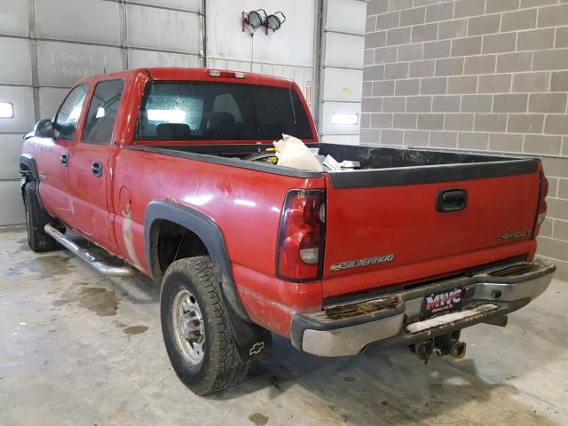 1GCHK23265F840746 - 2005 CHEVROLET SILVERADO RED photo 3