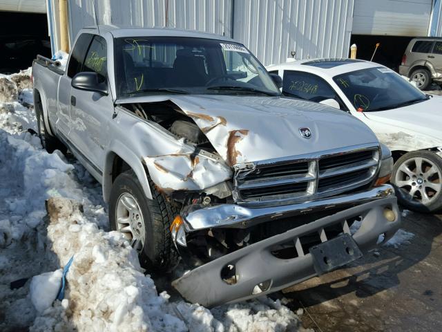 1B7GL22N11S131731 - 2001 DODGE DAKOTA SILVER photo 1