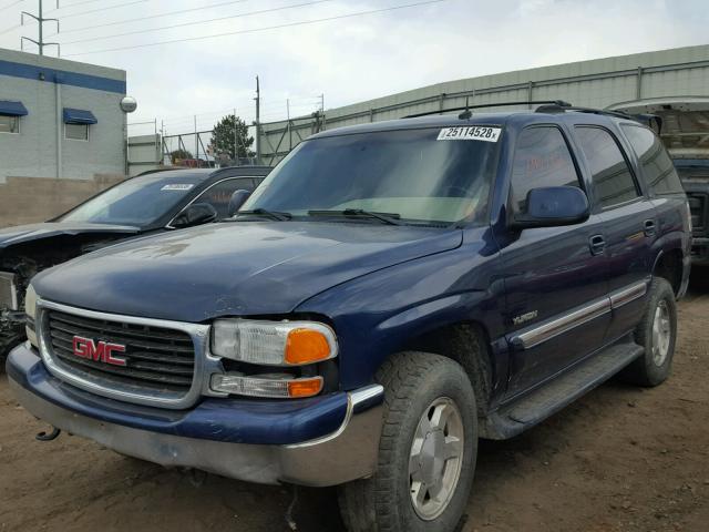 1GKEK13Z92J311217 - 2002 GMC YUKON BLUE photo 2