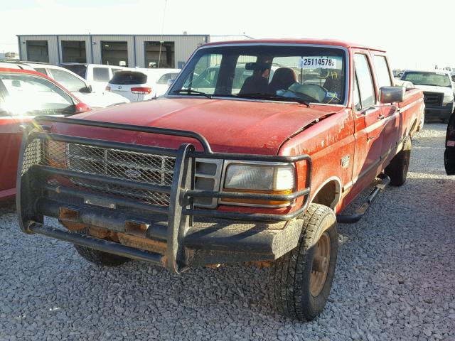 1FTJW35F4TEA16355 - 1996 FORD F350 RED photo 2