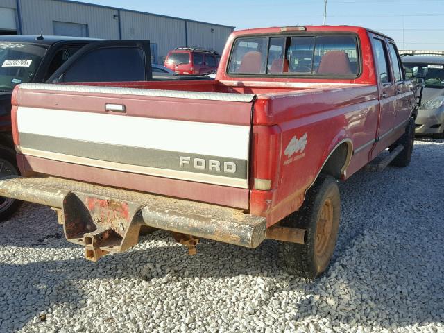 1FTJW35F4TEA16355 - 1996 FORD F350 RED photo 4