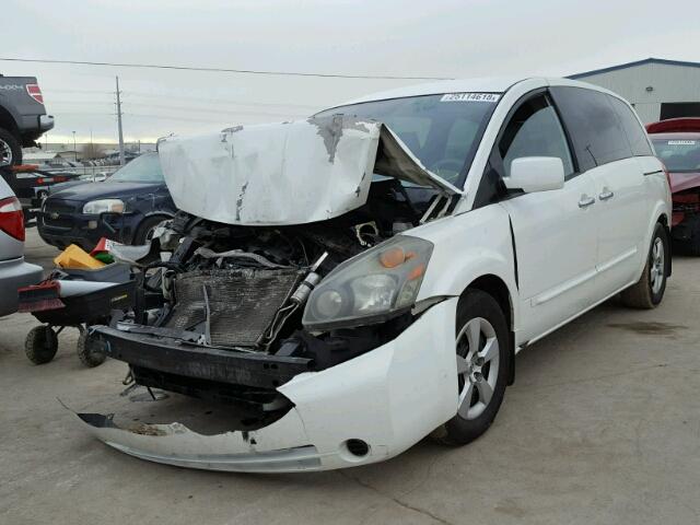 5N1BV28U28N101886 - 2008 NISSAN QUEST S WHITE photo 2