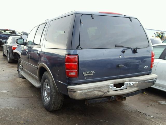 1FMPU18L11LB77790 - 2001 FORD EXPEDITION BLUE photo 3