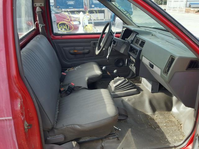 1N6ND11Y8KC326745 - 1989 NISSAN D21 SHORT RED photo 5