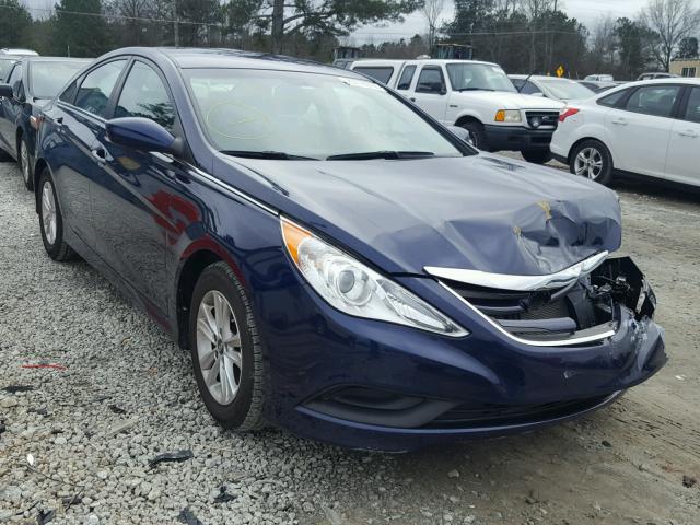 5NPEB4AC9EH887852 - 2014 HYUNDAI SONATA GLS BLUE photo 1