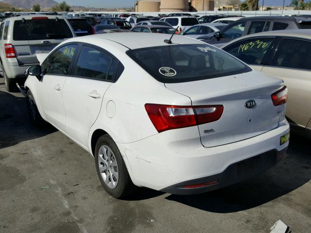 KNADM4A38D6249023 - 2013 KIA RIO LX WHITE photo 3