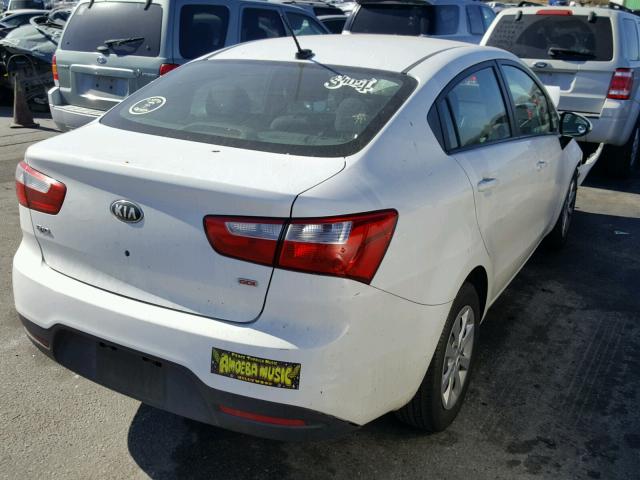 KNADM4A38D6249023 - 2013 KIA RIO LX WHITE photo 4