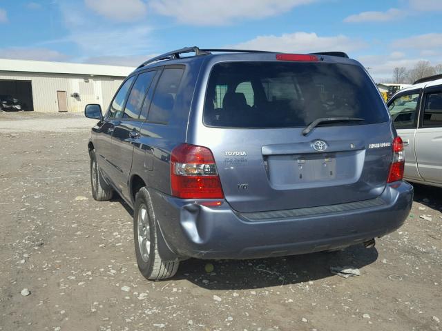 JTEDP21A150088866 - 2005 TOYOTA HIGHLANDER BLUE photo 3