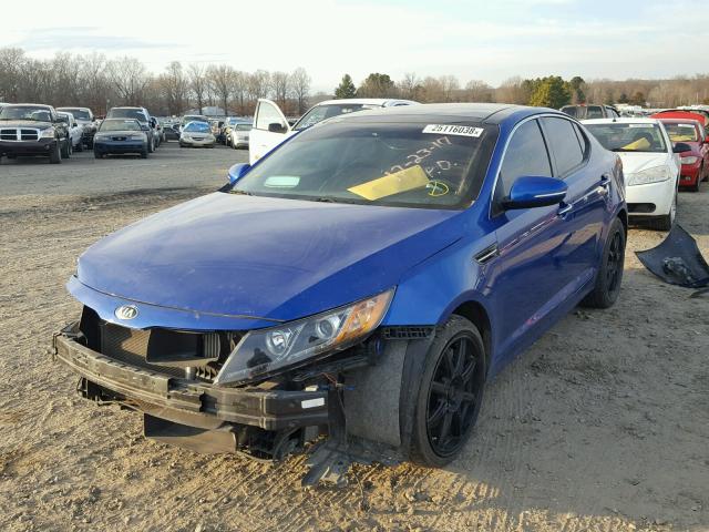 5XXGR4A66DG115494 - 2013 KIA OPTIMA SX BLUE photo 2