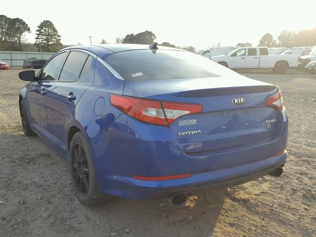 5XXGR4A66DG115494 - 2013 KIA OPTIMA SX BLUE photo 3