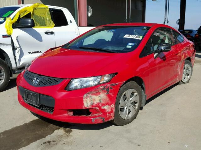 2HGFG3B58DH524242 - 2013 HONDA CIVIC LX RED photo 2