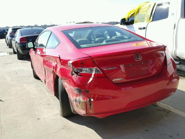 2HGFG3B58DH524242 - 2013 HONDA CIVIC LX RED photo 3