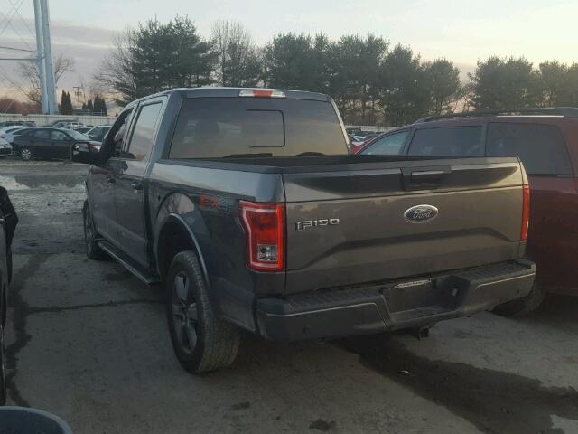 1FTEW1EP4FFB72926 - 2015 FORD F150 SUPER GRAY photo 3
