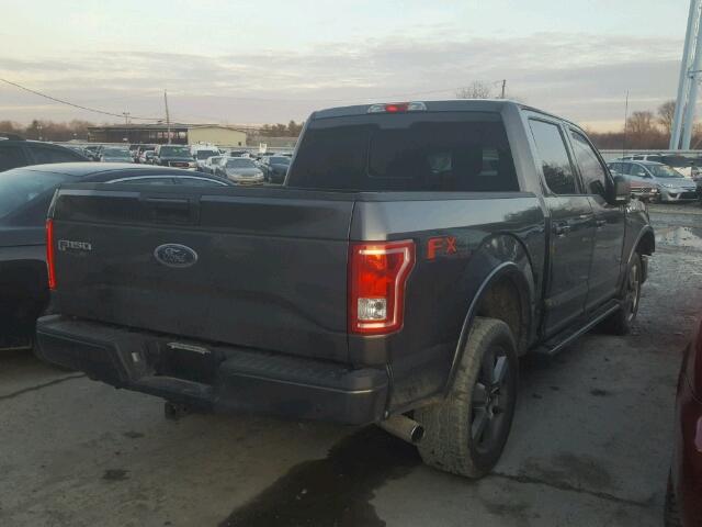 1FTEW1EP4FFB72926 - 2015 FORD F150 SUPER GRAY photo 4