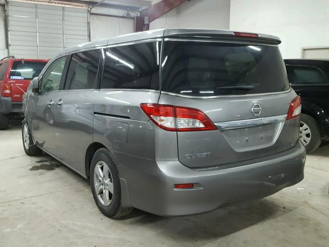 JN8AE2KP5C9050778 - 2012 NISSAN QUEST S CHARCOAL photo 3