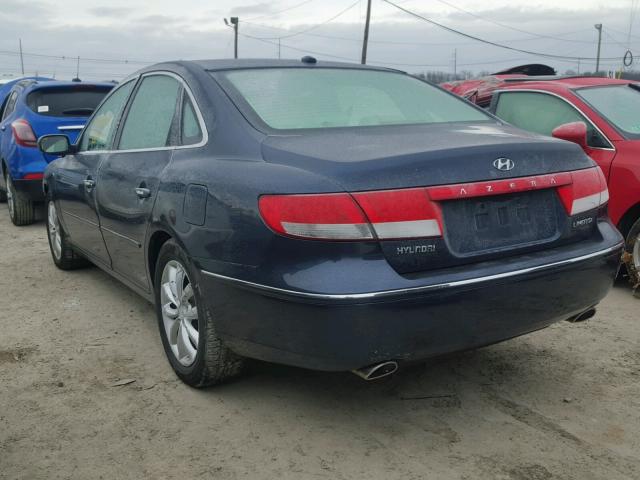 KMHFC46F17A214550 - 2007 HYUNDAI AZERA SE BLUE photo 3