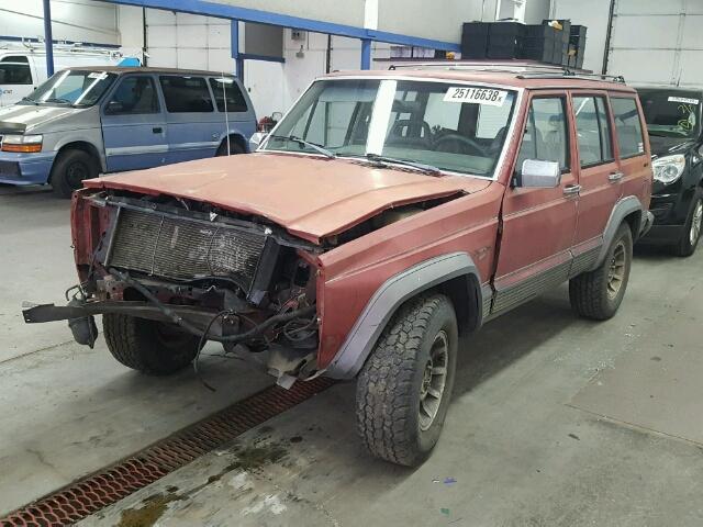 1J4FJ58L9KL534306 - 1989 JEEP CHEROKEE L RED photo 2