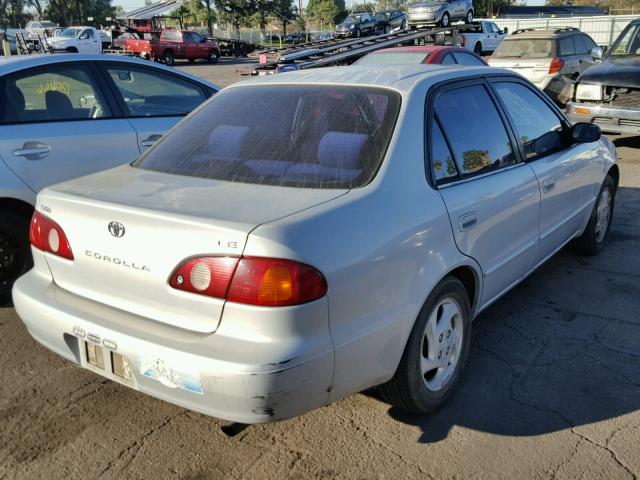 1NXBR12E31Z448946 - 2001 TOYOTA COROLLA CE SILVER photo 4