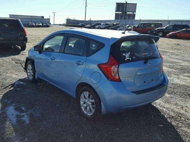 3N1CE2CP5FL449594 - 2015 NISSAN VERSA NOTE BLUE photo 3