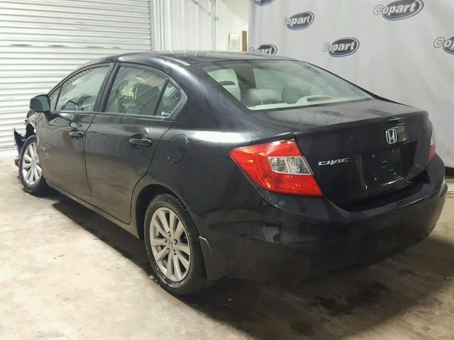 2HGFB2F99CH307965 - 2012 HONDA CIVIC EXL 黑色 照片 3