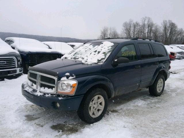 1D4HB48N85F548551 - 2005 DODGE DURANGO SL BLUE photo 2