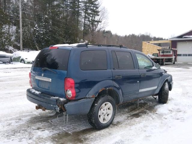 1D4HB48N85F548551 - 2005 DODGE DURANGO SL BLUE photo 4