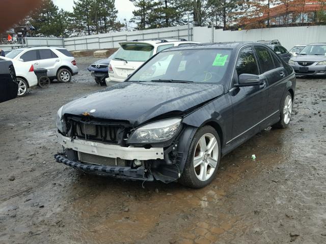 WDDGF5EB8BR160524 - 2011 MERCEDES-BENZ C300 BLACK photo 2