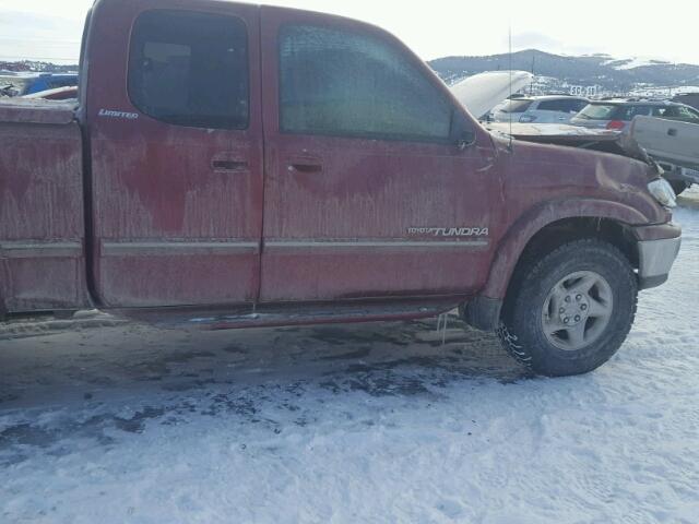5TBBT48112S269668 - 2002 TOYOTA TUNDRA ACC RED photo 9