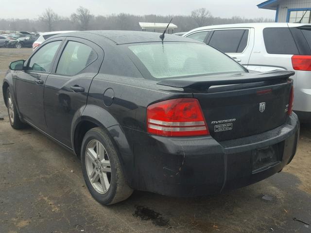 1B3LC56R78N571606 - 2008 DODGE AVENGER SX BLACK photo 3